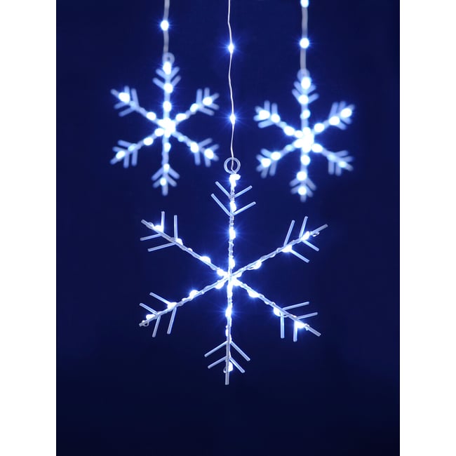 120cm Snowflake Curtain Light - SO'HOME