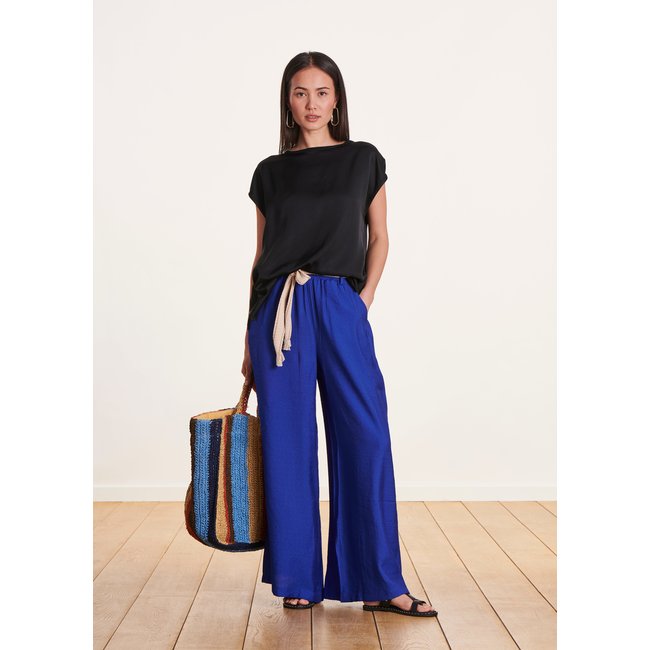 Pantalon fluide et large taille élastiquée - LA FEE MARABOUTEE