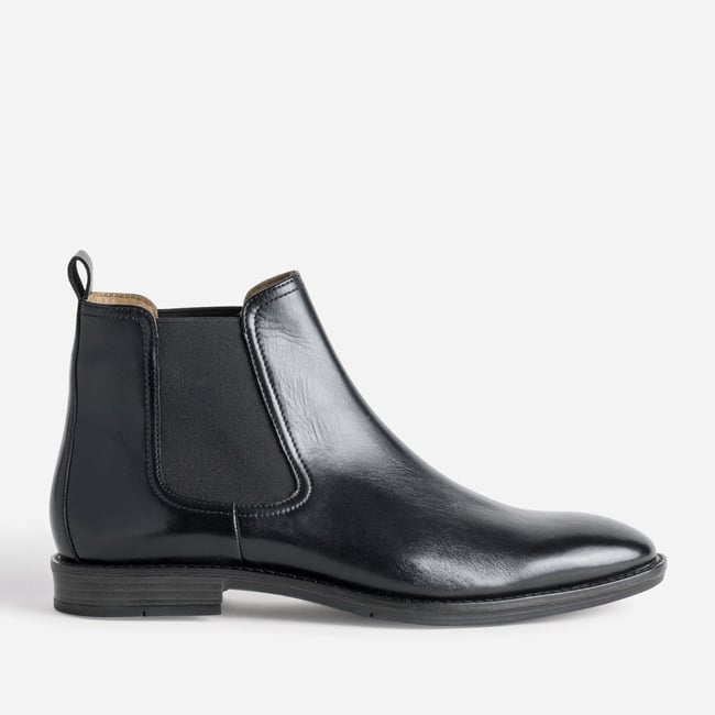Boots en cuir LOUAN noir <span itemprop=
