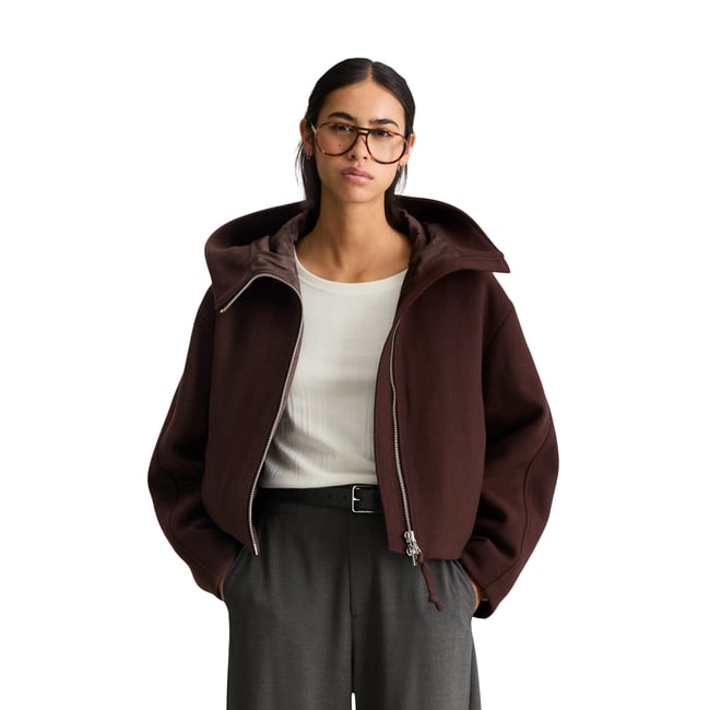 Veste à capuche coupe classique en mélange de laine - MARC O’POLO DENIM