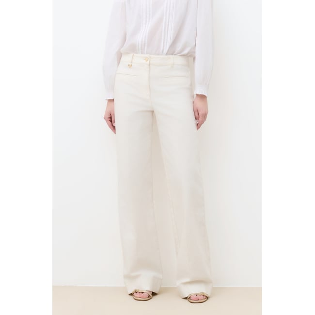 Pantalon POEME ecru <span itemprop=