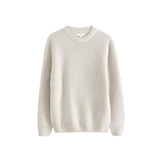 Pull côtelé ras de cou en maille - NEXT