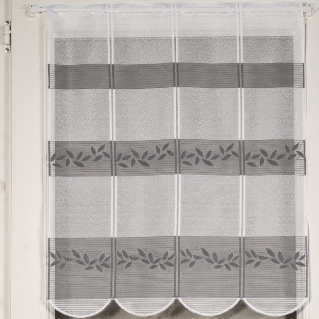 Brise bise en maille esprit feuillage gris clair <span itemprop=