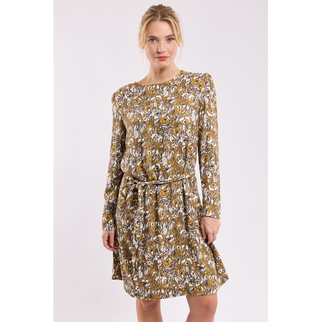 Robe imprimée imprimé bleuenn vintage <span itemprop=