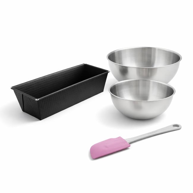 Set de 4 ustensiles de pâtisserie moule à gâteaux 2 bols PURE noir <span itemprop=