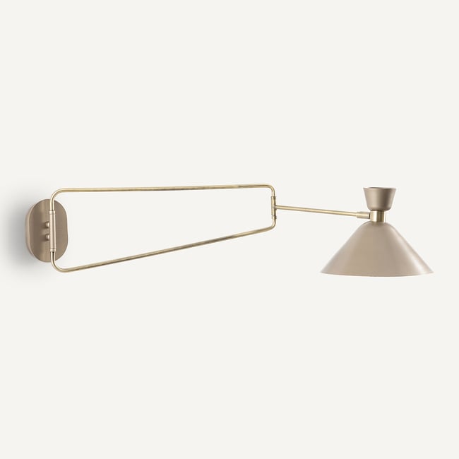 Applique articulée laiton vieilli Zoticus Couleur moka <span itemprop=