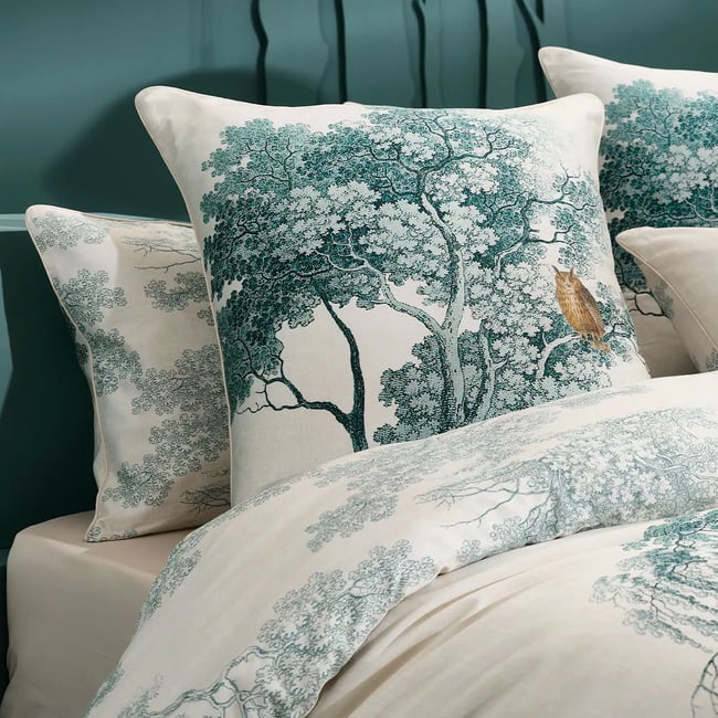 Taie d'oreiller satin de coton UTOPIE encre <span itemprop=