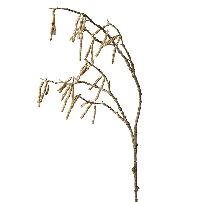 Branche de noël métallique tombante artificielle H96 Couleur doré <span itemprop=