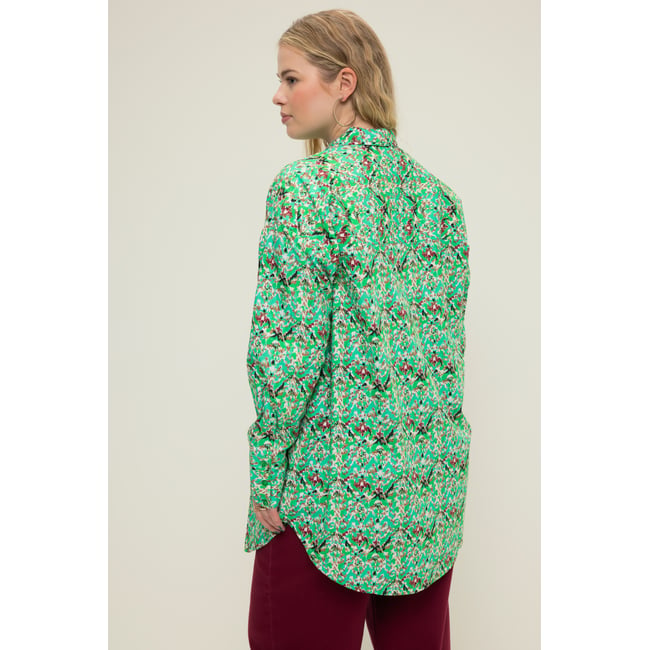 Chemisier, oversized vert naturel <span itemprop=
