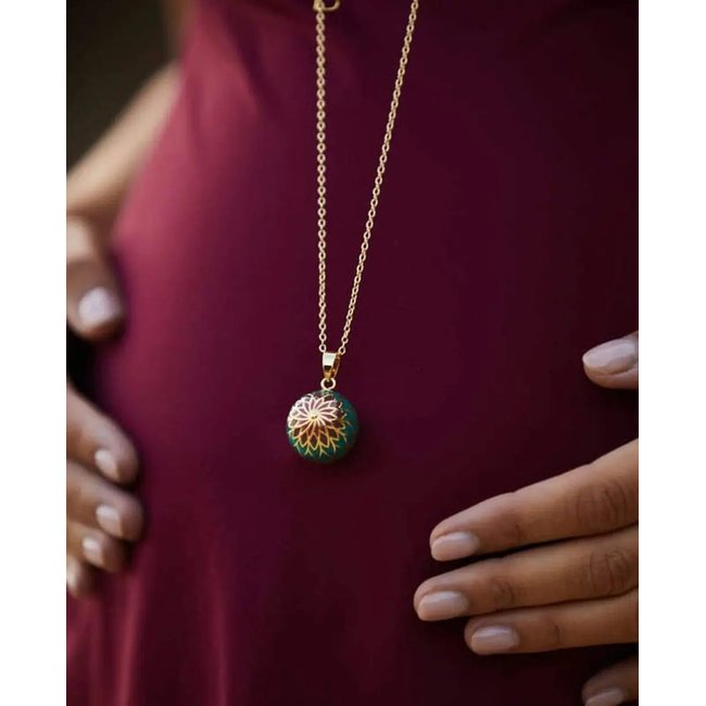Bola de grossesse - Magnolia - Email multicolor - Doré Or 18 carats multicolore <span itemprop=