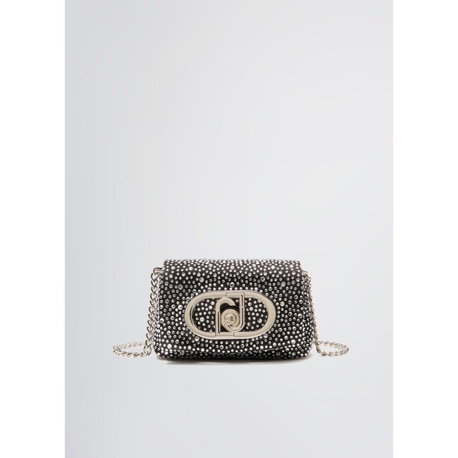 Sac LaPuffy format mini avec strass noir <span itemprop=