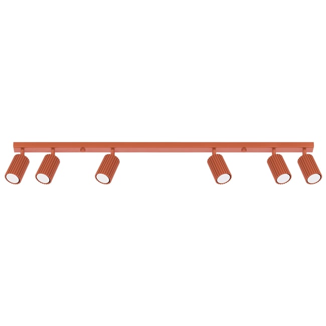 Plafonnier Aluminium Ocre Rouge GU10 6 Karbon Couleur rouge <span itemprop=