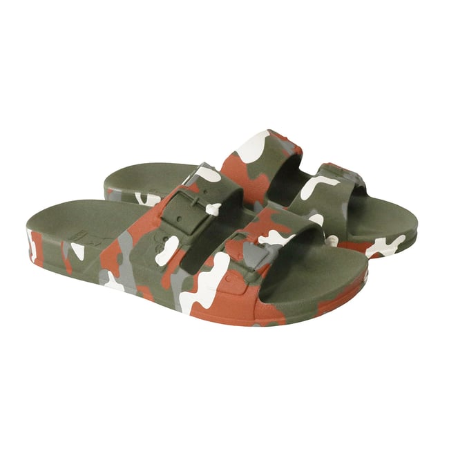Sandales plates Enfant RONDONIA - Kaki foncé - 33/34 kaki foncé <span itemprop=