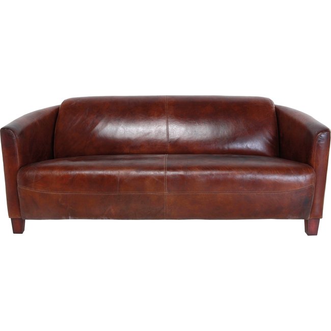 Canapé en cuir, CIGAR LOUNGE Couleur marron <span itemprop=