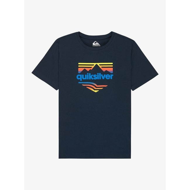 T-shirt manches courtes, imprimé devant bleu marine <span itemprop=