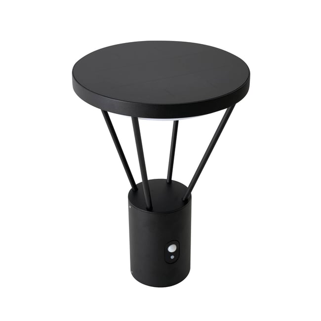 Lampe solaire en aluminium moderneLED Couleur noir sable <span itemprop=