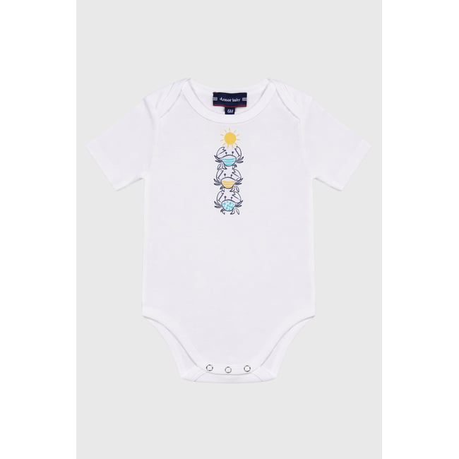 Body en coton BABY blanc <span itemprop=