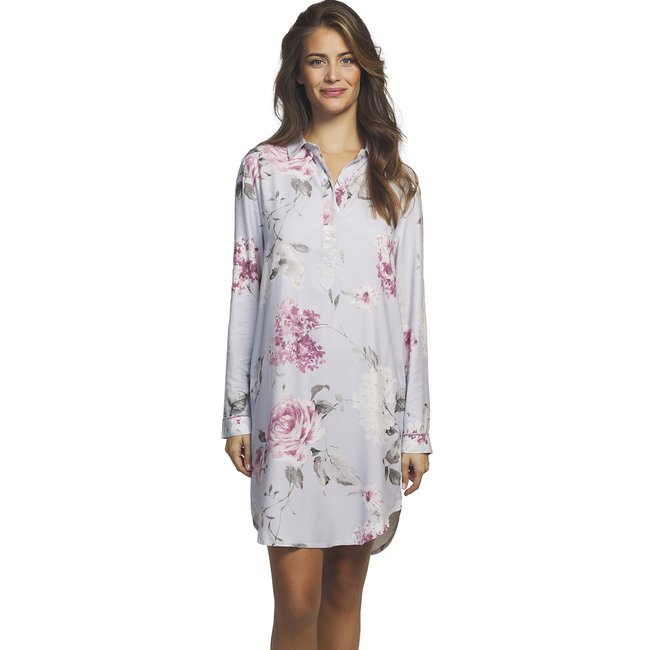Chemise OCÉANE nuit manches longues Romantica violet <span itemprop=