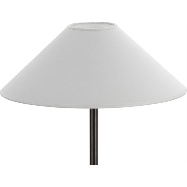 Abat-jour rond en coton pour lampe Couleur blanc coton naturel <span itemprop=
