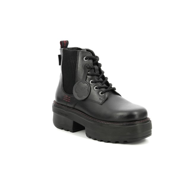 Boots Cuir KICK HELENA noir <span itemprop=