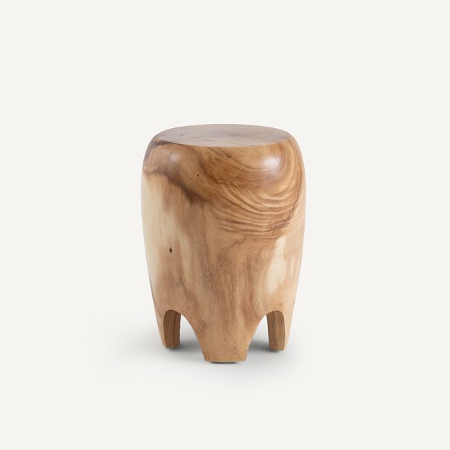 Bout de canapé en suar massif Jorkins naturel <span itemprop=
