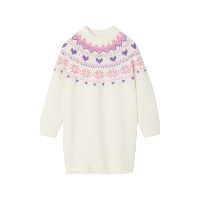Robe manches longues écru <span itemprop=