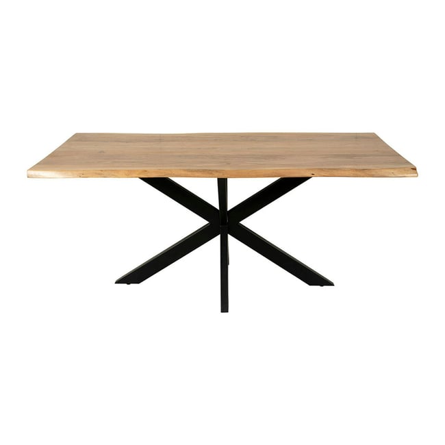 Table à manger bois d'acacia à bords naturels 240 cm ARBOR Couleur bois naturel <span itemprop=