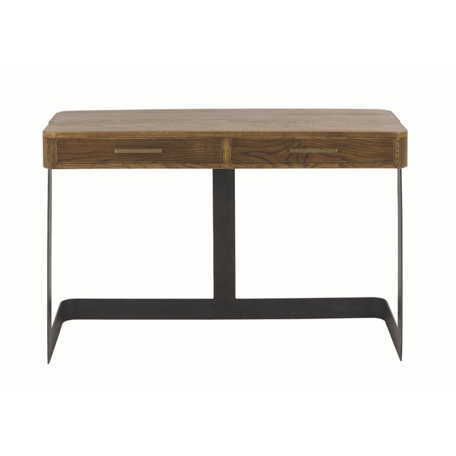 Bureau en métal et chêne massif SCARLETT Couleur bois clair <span itemprop=