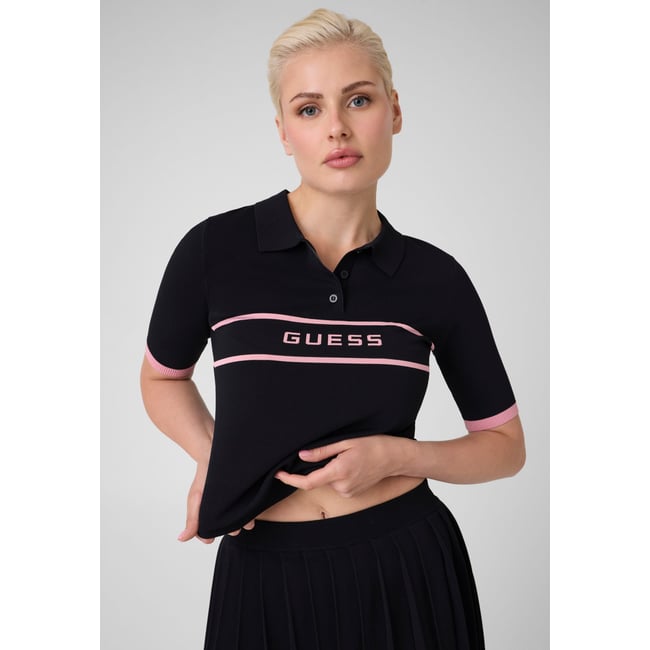 Pull Polo Avec Logo noir <span itemprop=