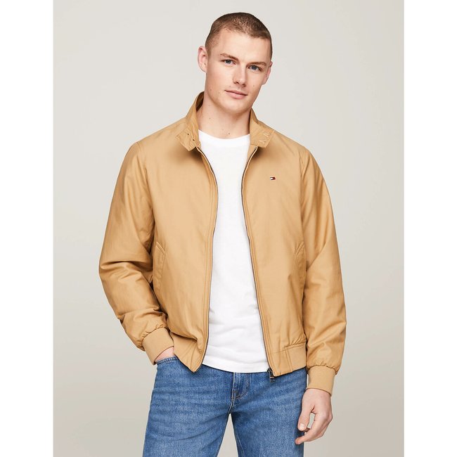Let Harrington-jakke i bomuldsmix brun TOMMY HILFIGER