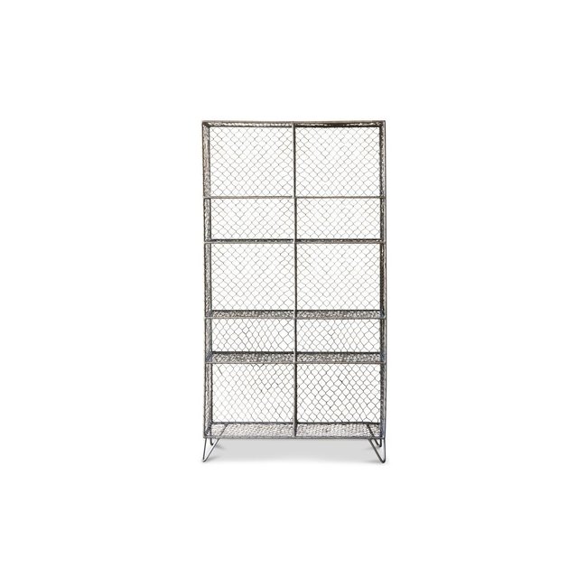 Bibliothèque en métal ONTARIO Couleur argent <span itemprop=