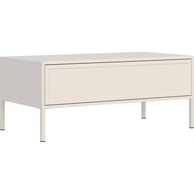 Table basse VELVETO avec tiroir et pieds fins - RECOLLECTION