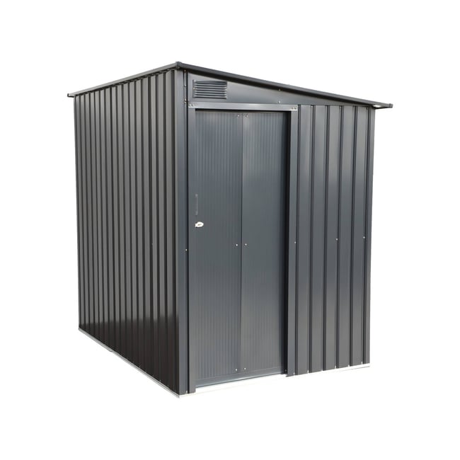 Abri de jardin adossable acier galvanisé 2,91m² avec porte coulissante et kit d'ancrage BRAY - SWEEEK