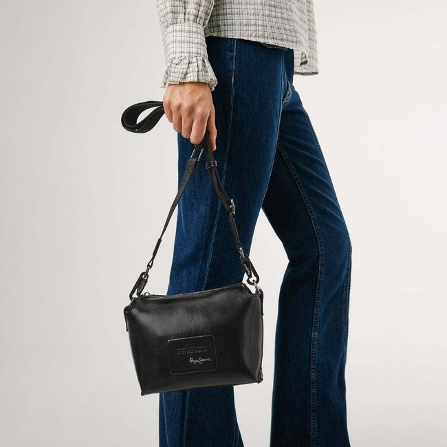 Sac Bandoulière En Similicuir noir <span itemprop=