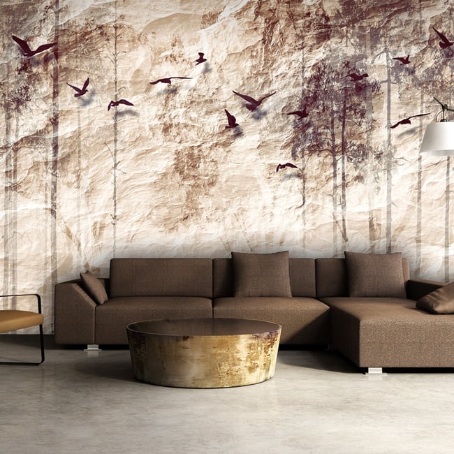 Papier peint intissé panoramique Animaux Nature en papier Couleur multicouleur <span itemprop=