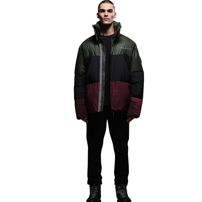 Veste matelassée CHRISTIAN LACROIX BARBEGAL kaki / noir <span itemprop=