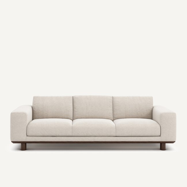 3- oder 4-Sitzer-Sofa, aus meliertem Canvas, CEREA elfenbein <span itemprop=