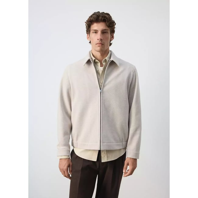 Veste en drap à fermeture éclair - MANGO MAN