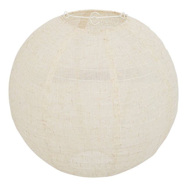 Lanterne boule en lin JORDY Couleur blanc <span itemprop=