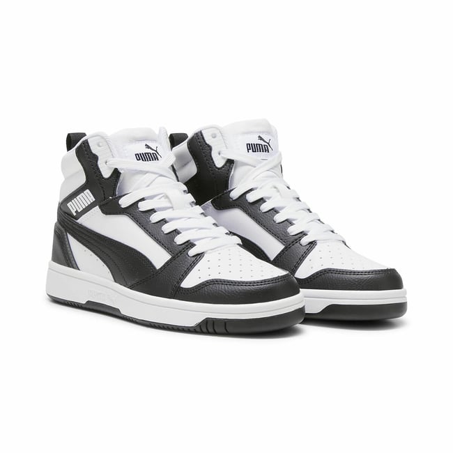 Baskets Rebound V6 Mid blanc/noir/gris <span itemprop=