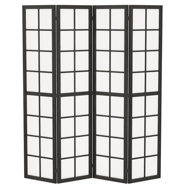 Cloison de séparation Bois de pin Noir Couleur noir <span itemprop=