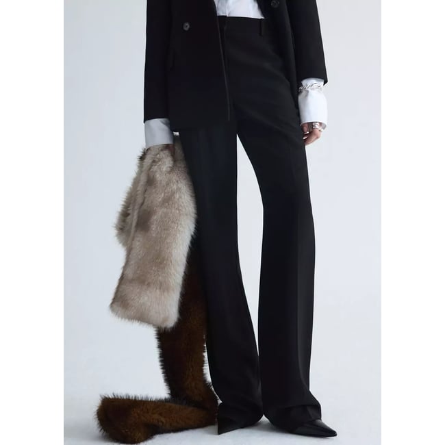 Pantalon droit costume noir <span itemprop=