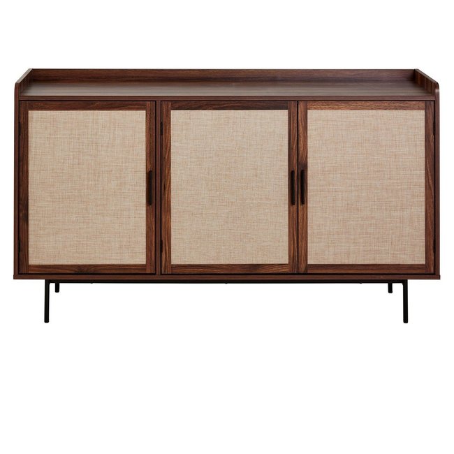 Buffet 3 portes décor noyer JETSON Couleur bois foncé <span itemprop=