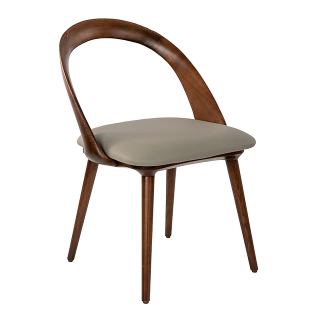 Chaise en similicuir noyer et Couleur noyer | taupe <span itemprop=