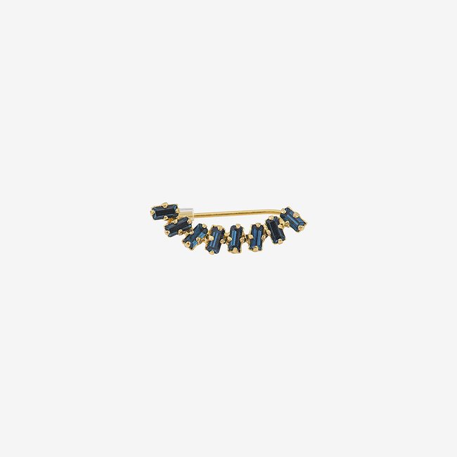 Dessus d'oreille doré - palace bleu <span itemprop=