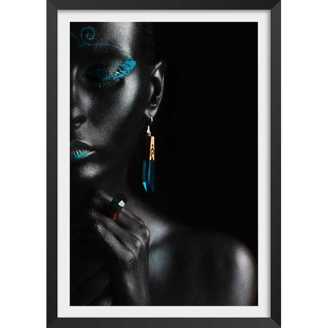 Affiche photo d'art girl turquoise - HEXOA