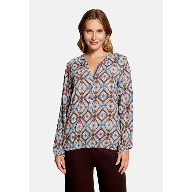 Blouse casual à motifs nature/blue <span itemprop=