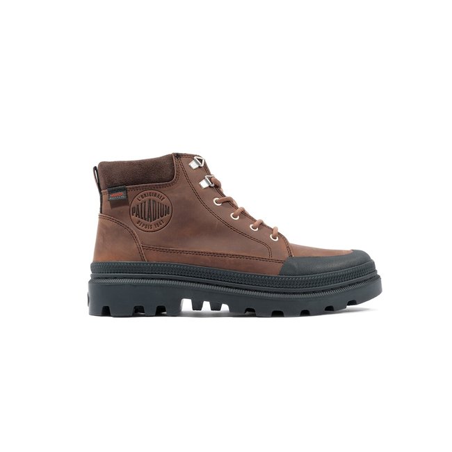 Pallatrooper cuff wp ankle boots in leather bison Palladium La Redoute