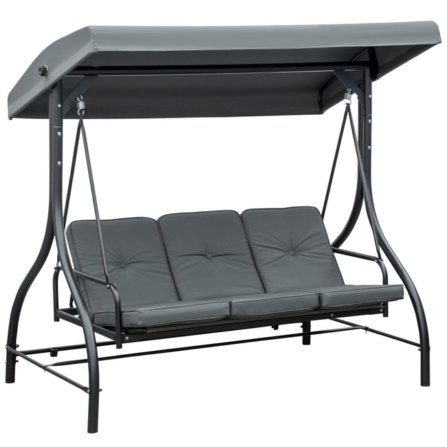 Banc à bascule Métal Gris gris <span itemprop=