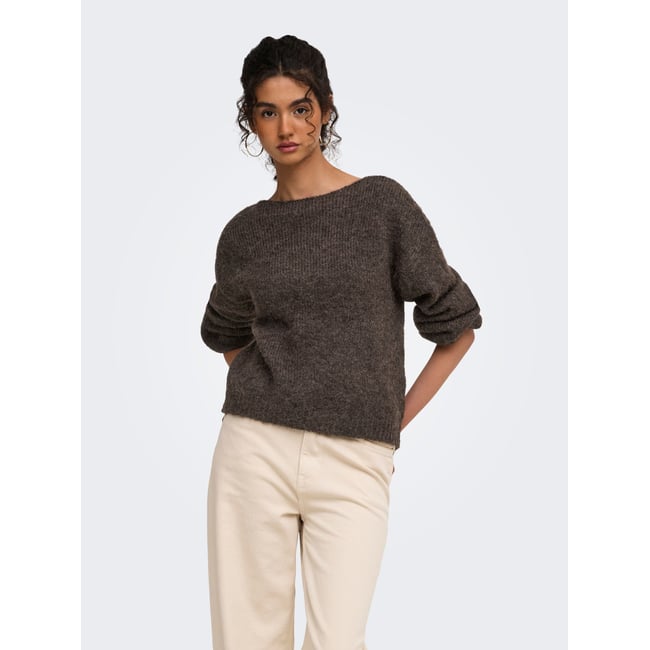 Pull En Maille mocha meringue <span itemprop=